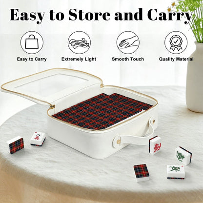 Tartan Plaid Traditional American Mahjong Tiles And Carry Case - Splash Of Mahj And Color Co.