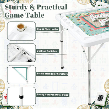 Florida Sunshine State Mini Mahj Mat And Foldable Mahjong Table - Splash of Color Co.