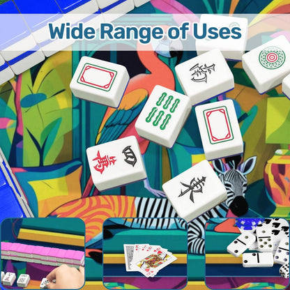 Wild Thang Animal Safari Mahjong Mat 33"x33 - Splash of Color Co.