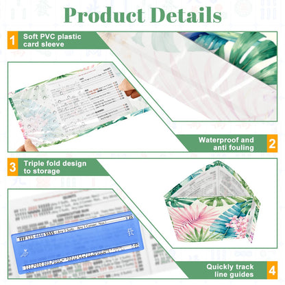 Tropical Jungle Pastel Paradise 4 Mahjong Card Holder with Line Finder