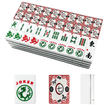 Lucky Horse Red And Black American Mahjong Tiles And Carry Bag Set - Splash of Color Co.