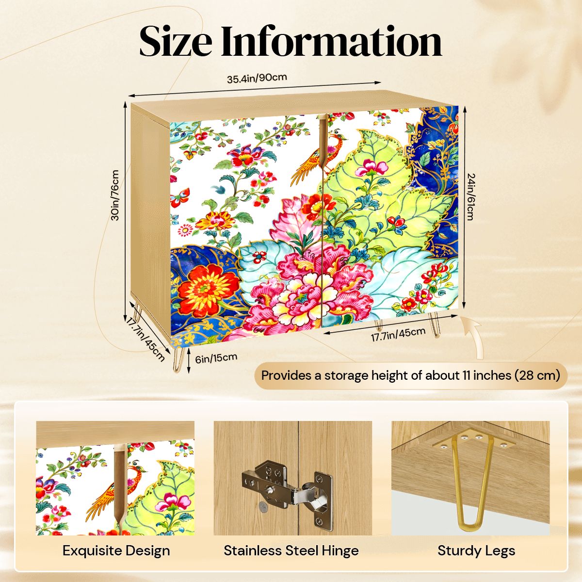 Tobacco Leaf Mahjong Tiles And Accessories Sideboard Storage Cabinet - Splash Of Mahj And Color Co.