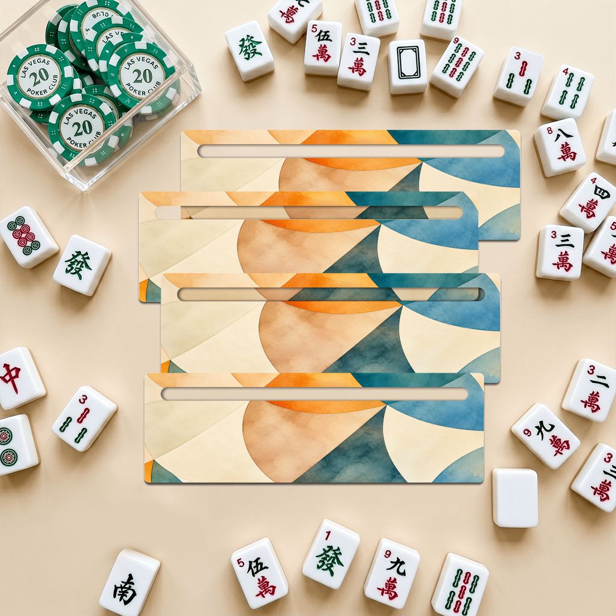 Art Deco Dayz Mahjong Line Reader 4 Pack - Splash Of Mahj And Color Co.