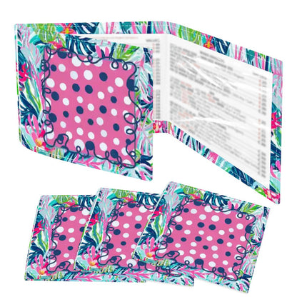 Preppy Pastel Garden Gala Whimiscal 4 Mahjong Card Holder with Line Finder - Splash of Color Co.