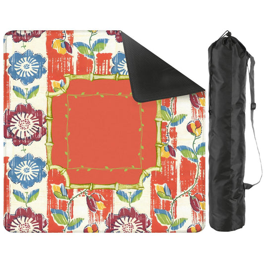 Vintage Floral Heritage Collection Mahjong Coral Blue Game Mat Mahjong Mat