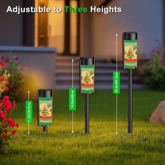 Funny Mahjong Christmas Whimsy In the Garden Outdoor Solar Lights