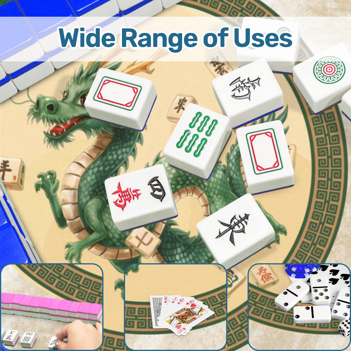 Prancing Dancing Dragon Mahjong Mat - Splash of Color Co.