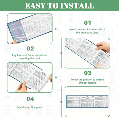 Dragon Blue 4 Mahjong Card Holder with Line Finder