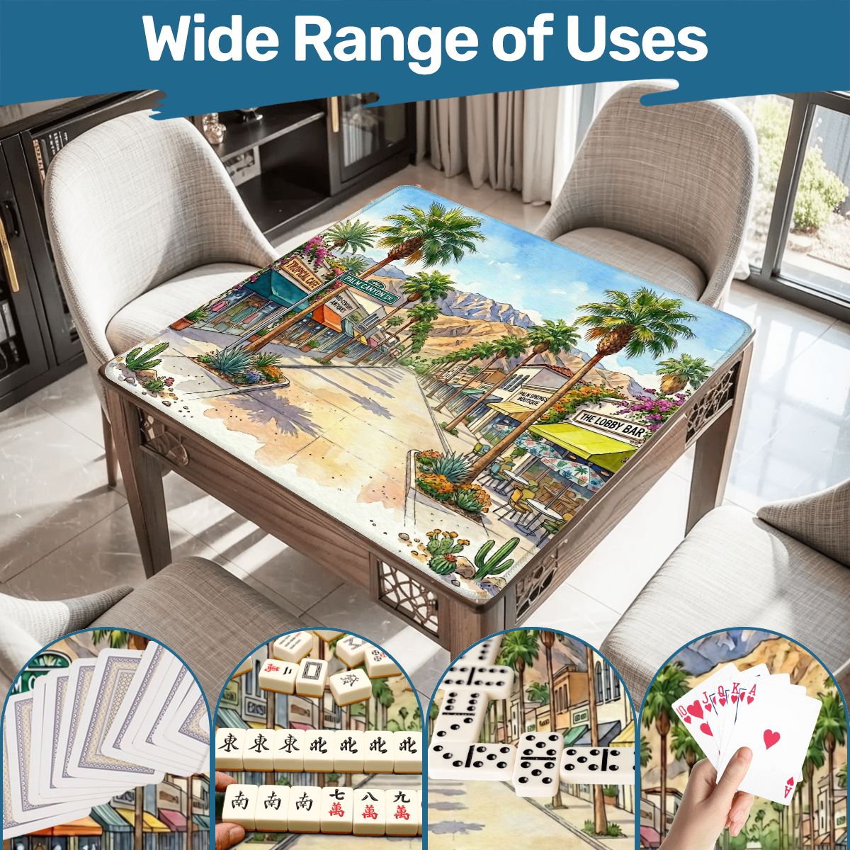Palm Springs California Modernist Mahjong Mat