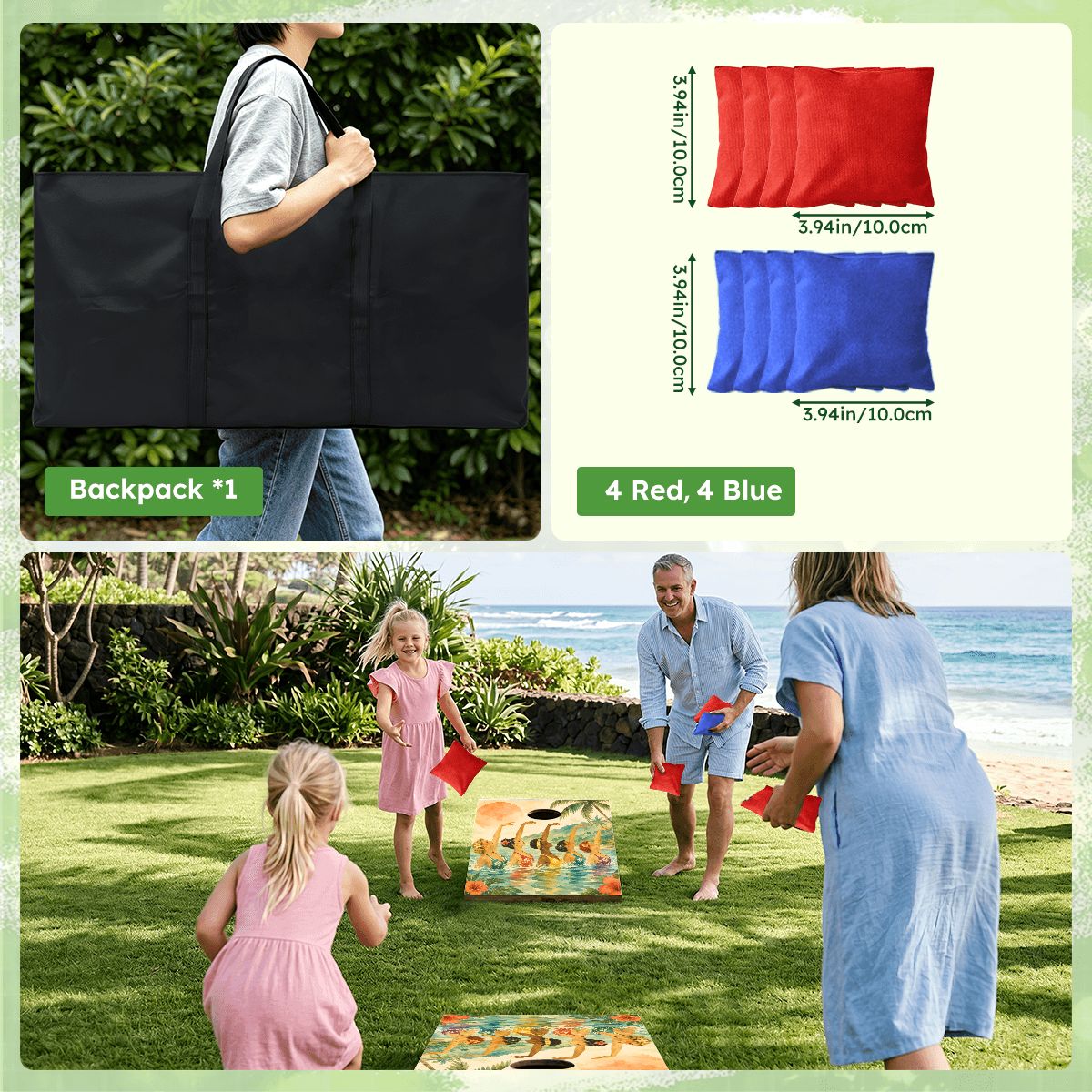 Tropicana Swim Club Cornhole Set 1Pcs