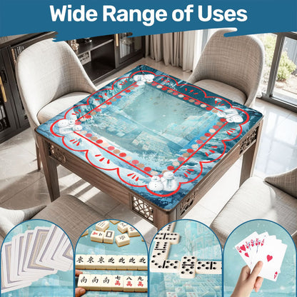 Whimsical Winter Mahjong in Moonlight, Frosty Cold Winter Night Mahj Game Night - Splash of Color Co.