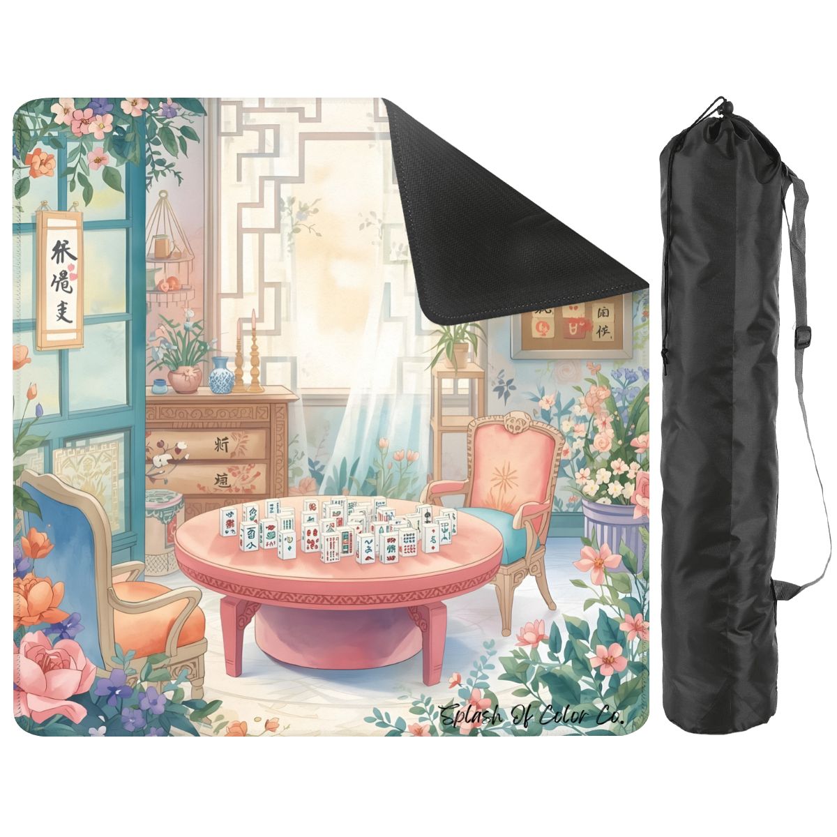 Modern Mahjong Tea Room Mini Mahjong Mat - Splash of Color Co.