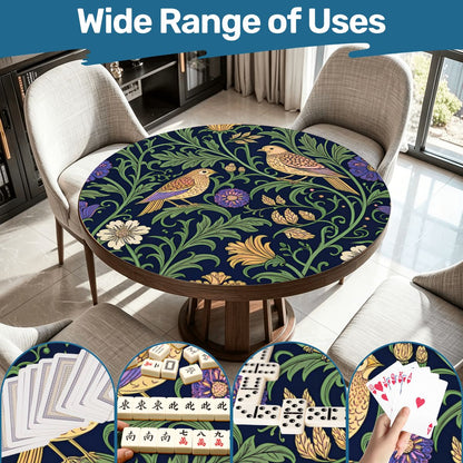 William Morris Inspired Round Mahjong Mat - Splash Of Mahj And Color Co.