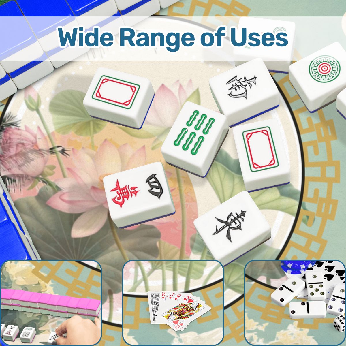 Sage Island Imperial Palm Heritage Collection Mahjong Mat - Splash of Color Co.