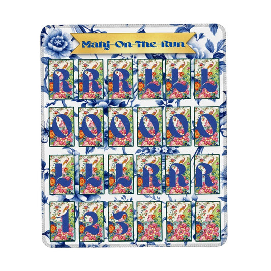 Mahj On The Run Floral Tobacco Leaf Chinoiserie Designed Solo Practice Pad - Splash of Color Co.