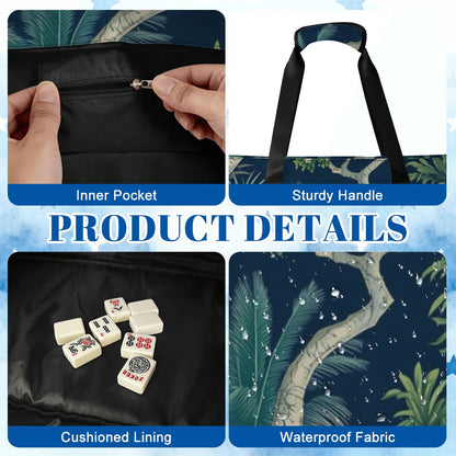 Asian Chinoiserie Blue Bundle Mahjong Bag Set - Splash of Color Co.