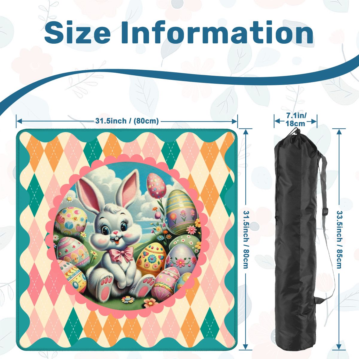 Hippity Hop Spring Bunny Mahjong Mat - Splash of Color Co.