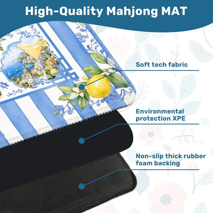 Lemondrops On The Amalfi Mahjong Mat - Splash Of Mahj And Color Co.