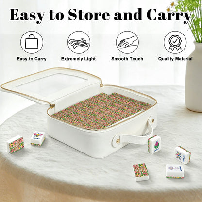 Preppy Garden Traveler American Mahjong Tiles (Floral Garden Style) - Splash Of Mahj And Color Co.