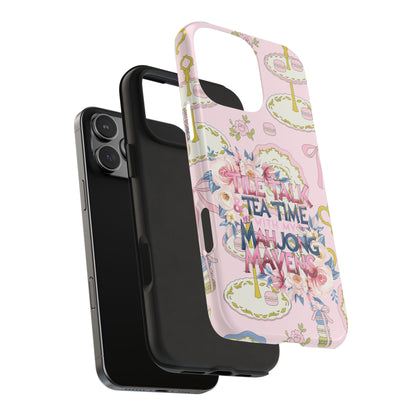 Tea Time Mahjong Phone Case - Stylish Tough Phone Case for Gamers, Tea Lovers, Unique Gift, Protection, Fun Design
