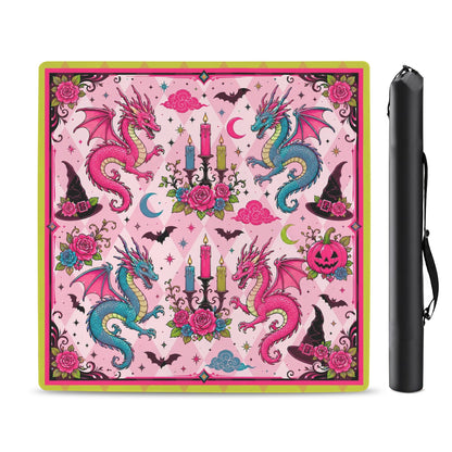 Harlequin Halloween Dragon Mahjong Mat - Splash Of Mahj And Color Co.