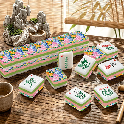 Sunnyside Chinoiserie 4 Layer American Mahjong Tiles Set And Carry Case - Splash Of Mahj And Color Co.
