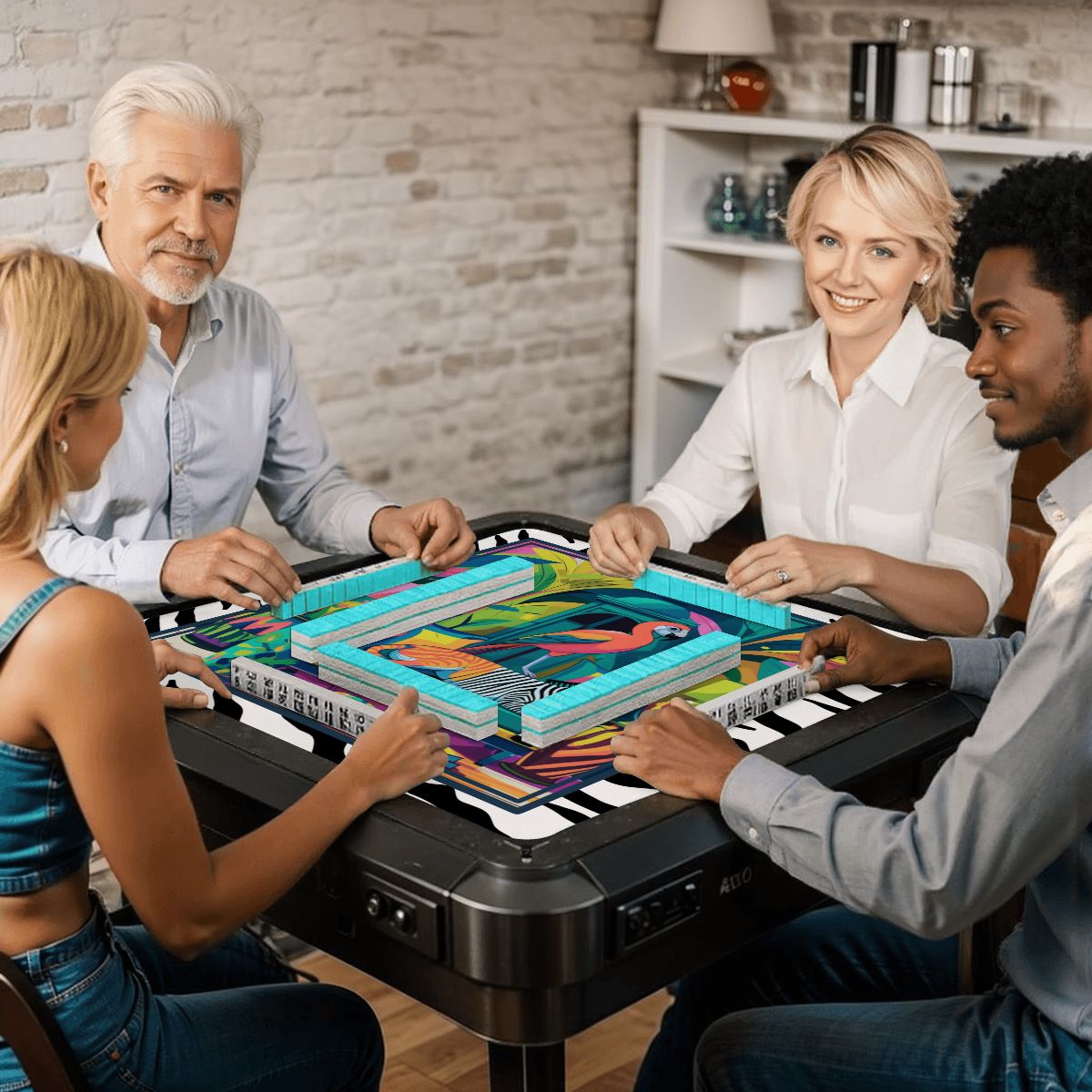 Wild Thang Animal Safari Mahjong Mat - Splash of Color Co.