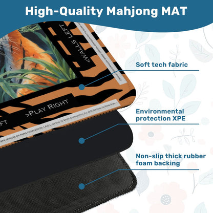 Rumble In The Jungle Tiger Print Mahjong Mat With Instructions - Splash of Color Co.