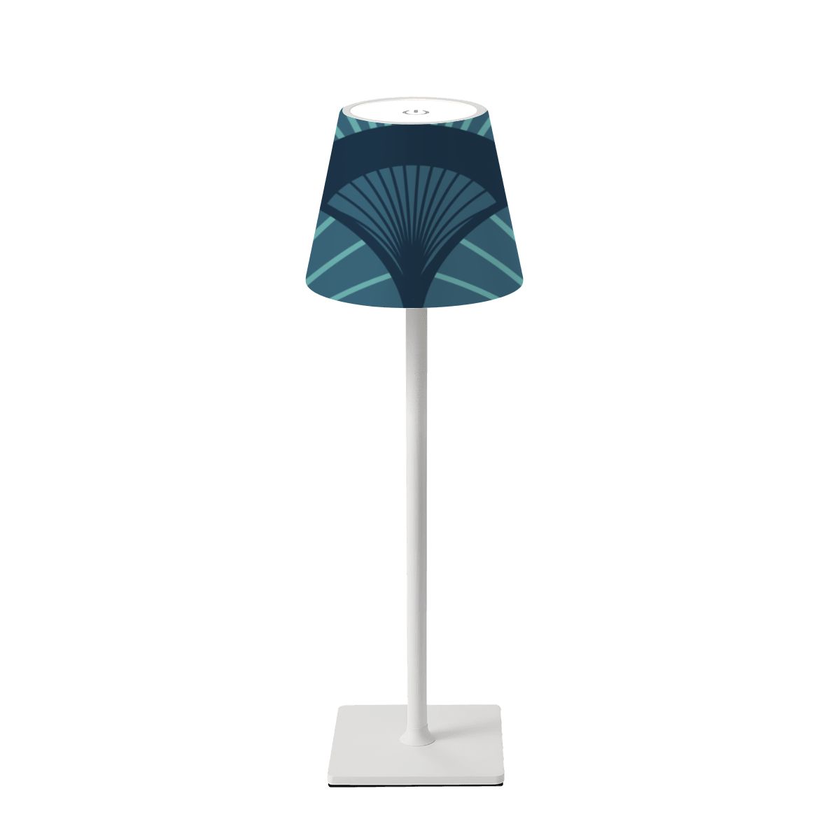 Blue Art Deco Mahjong LED Cordless Table Lamp - Splash Of Mahj And Color Co.