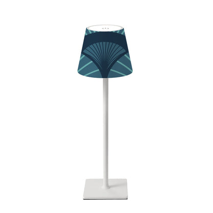 Blue Art Deco Mahjong LED Cordless Table Lamp - Splash Of Mahj And Color Co.