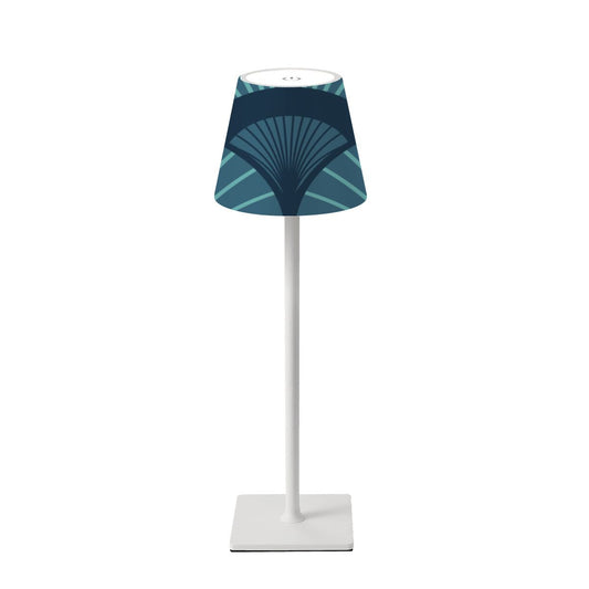 Blue Art Deco Mahjong LED Cordless Table Lamp - Splash Of Mahj And Color Co.