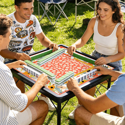 Mini Mahjong Mat Modern Floral Daisy  (Ship Rolled up)