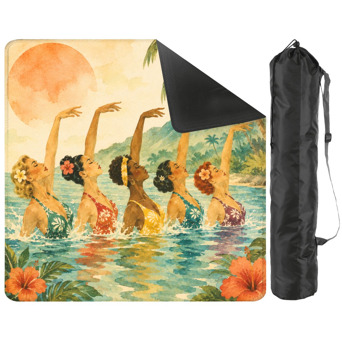 The Old World Nostalgic Tropicana Swim Club Mahjong Mat - Splash Of Mahj And Color Co.