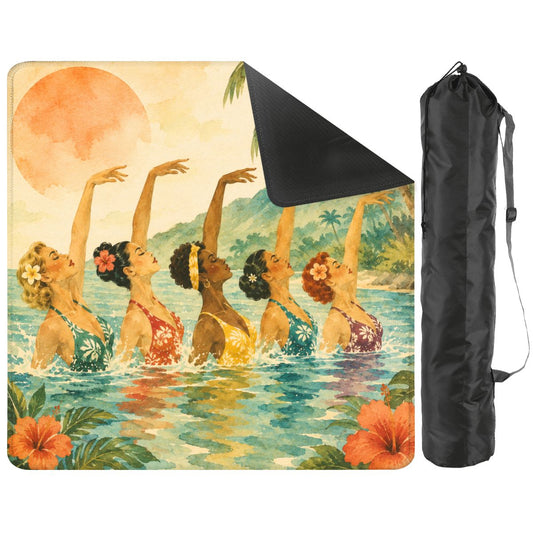 The Old World Nostalgic Tropicana Swim Club Mahjong Mat - Splash Of Mahj And Color Co.
