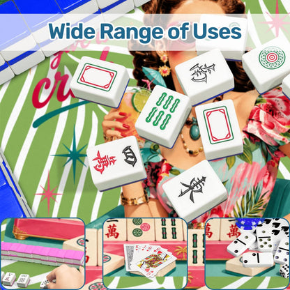 Funny Mahjong Mat I Don't Give A Crak Tropical Round Mahjong Mat