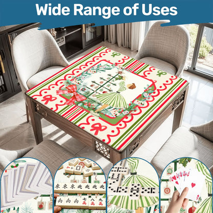 Mahjong Christmas Mat, Books Nooks Nostalgic Vintage Christmas - Splash of Color Co.