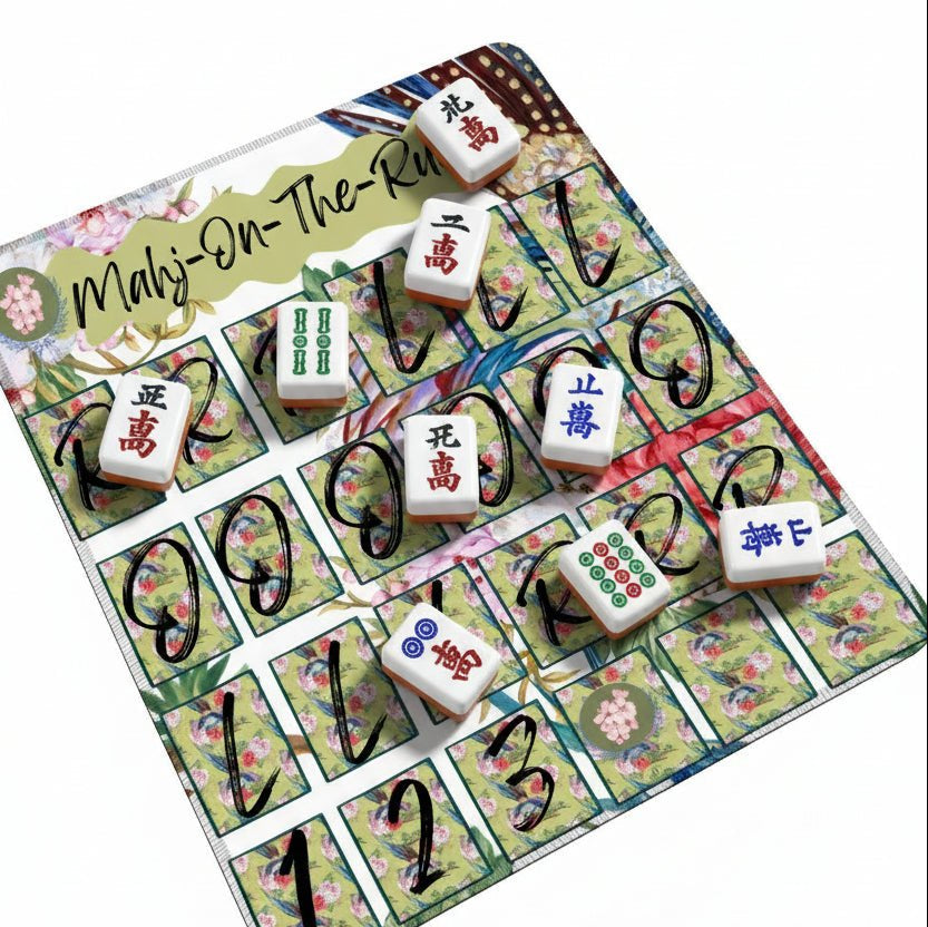 Mahj On The Run Asian Chinoiserie Solo Practice Play Pad - Splash of Color Co.