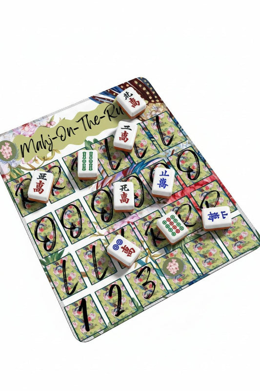 Mahj On The Run Asian Chinoiserie Solo Practice Play Pad - Splash of Color Co.