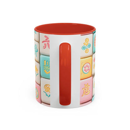 Pastel Mahjong Tile Pattern Mug | Accent Coffee Mug - Splash of Color Co.