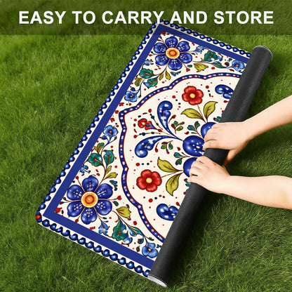 Pottery Porcelain Mini Mahjong Travel Mat - Splash Of Mahj And Color Co.