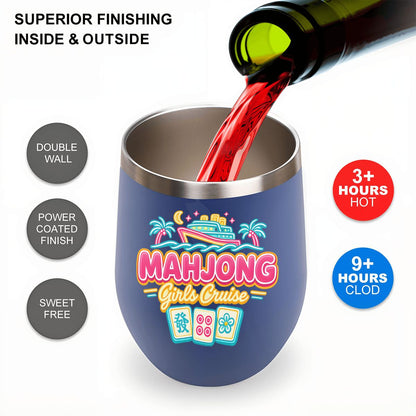 Mahjong Girls Cruise Egg - Shaped Tumbler - Splash of Color Co.