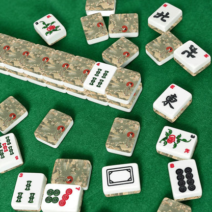 Geisha Girl Asian American Mahjong Tiles And Bag Set - Splash of Color Co.
