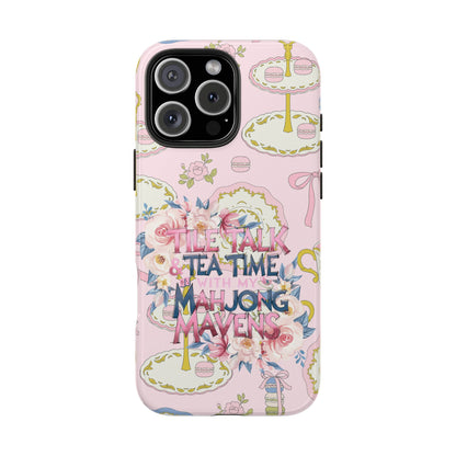 Tea Time Mahjong Phone Case - Stylish Tough Phone Case for Gamers, Tea Lovers, Unique Gift, Protection, Fun Design