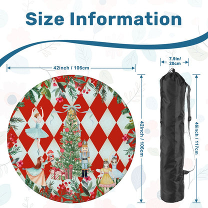 Harlequin Christmas Nutcracker Round Mahjong Mat