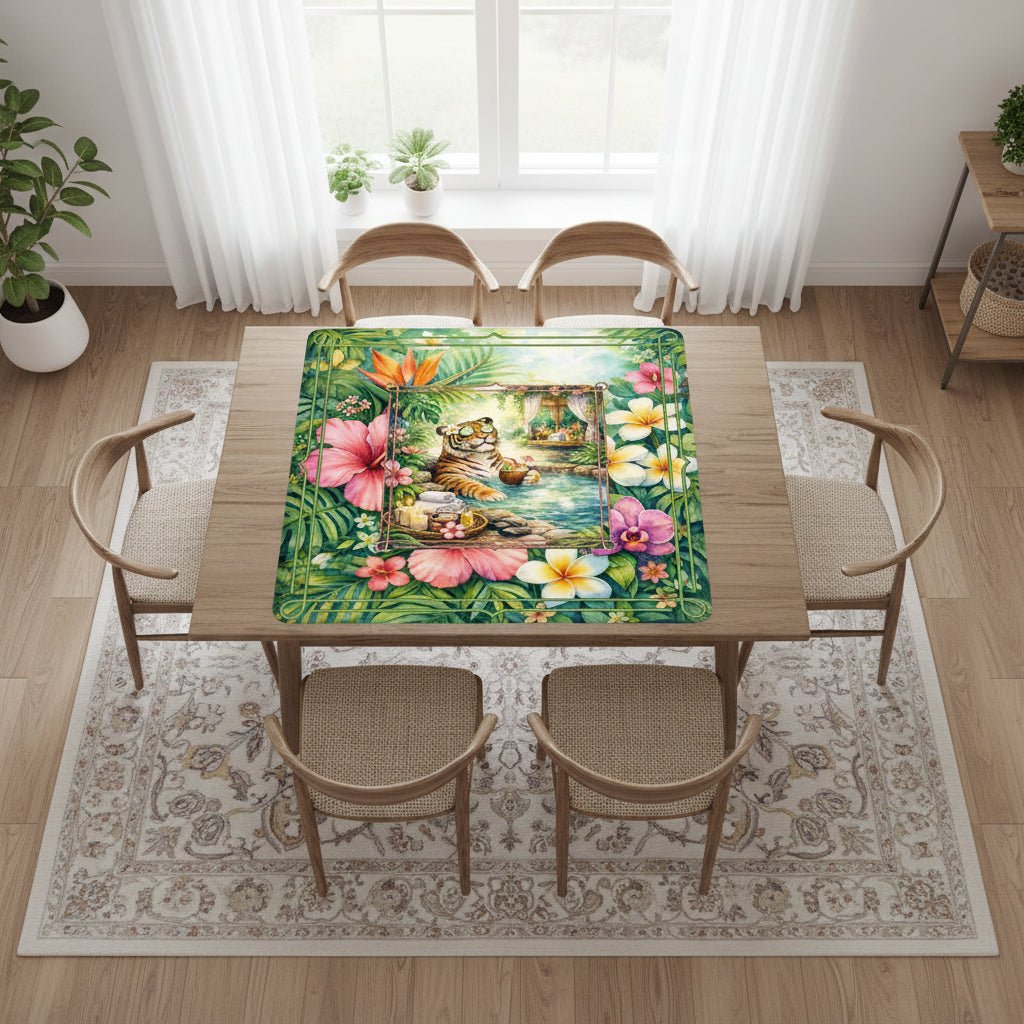Tiger Zen Tranquility Mahjong Mat - Splash of Color Co.