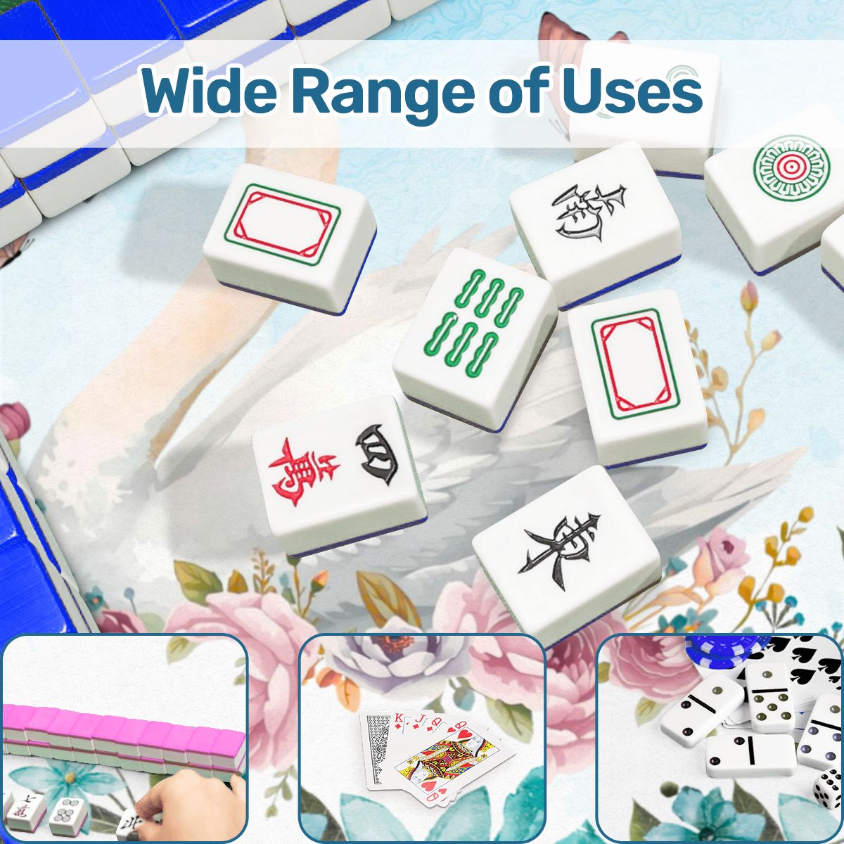 Sally Swan At Bay Mahjong Mat - Splash of Color Co.