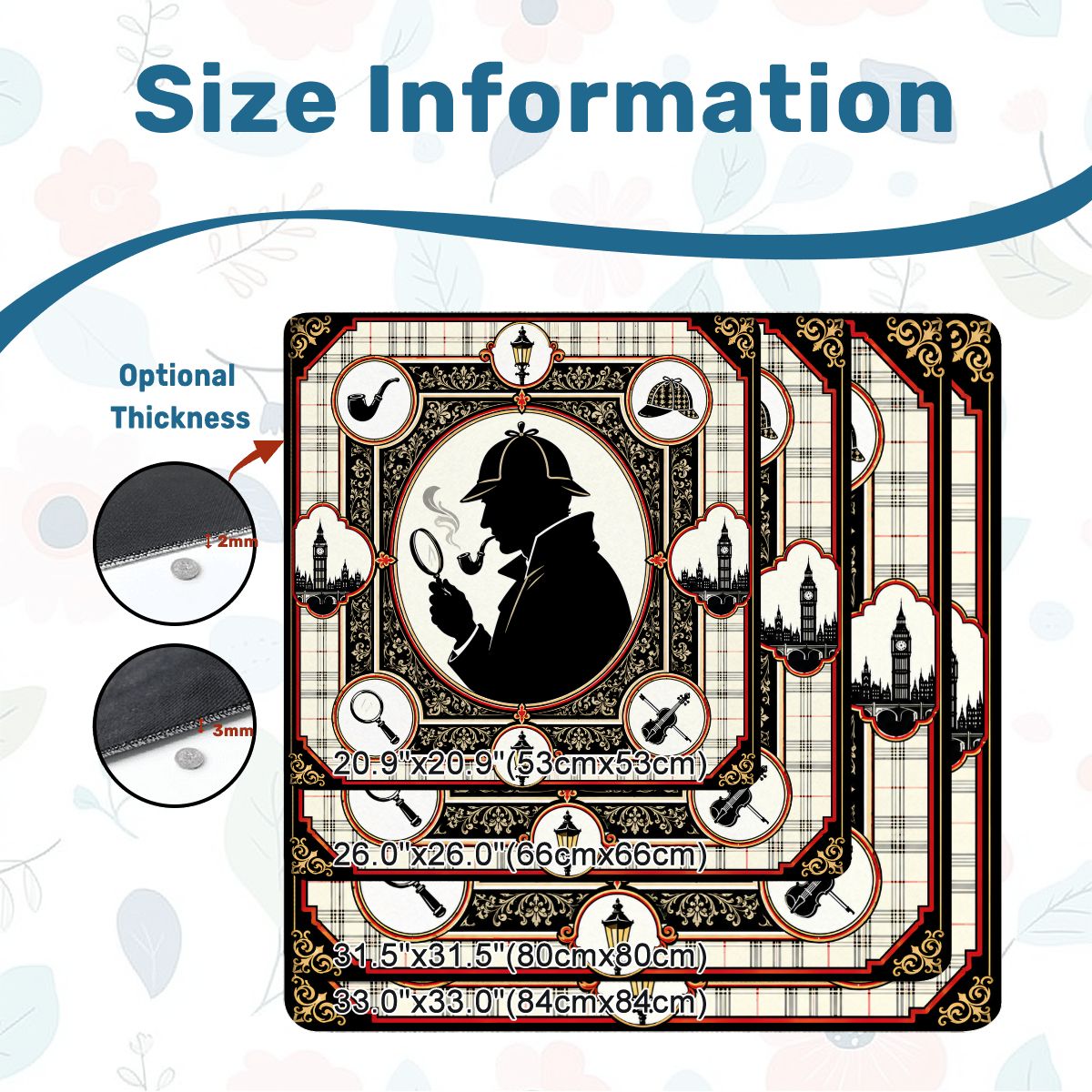 Sherlock Holmes Mahjong Mat - Splash Of Mahj And Color Co.
