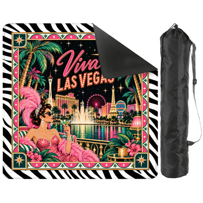 Viva Las Vegas Art Deco Mahjong Mat - Splash Of Mahj And Color Co.