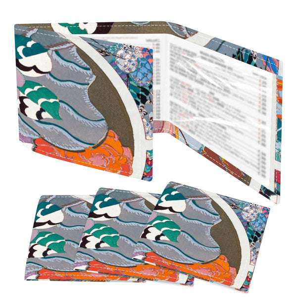 Art Deco Floral Bouquet 4 Mahjong Card Holder with Line Finder - Splash of Color Co.