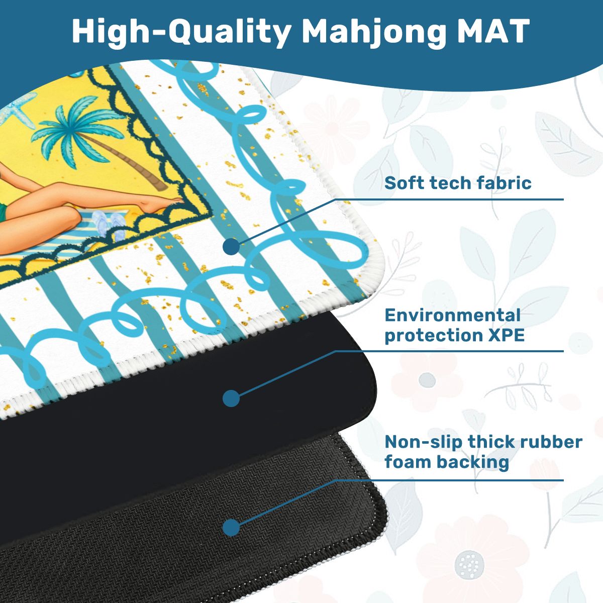 Palm Coast Pinups Mahjong Mat - Splash of Color Co.